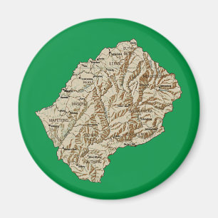 Aimant de carte du Lesotho