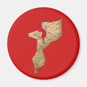 Aimant de carte du Mozambique
