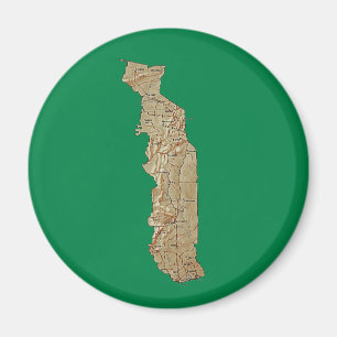 Aimant de carte du Togo