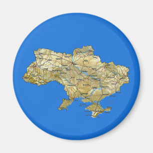 Aimant de carte d'Ukraine