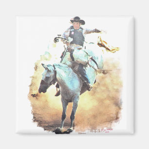 aimant de cavalier de bronc
