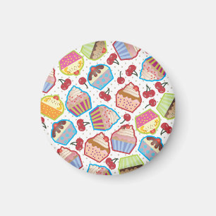 Aimant de cerises des petits gâteaux n de Lotsa