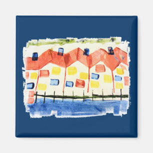 Aimant de Chambres de plage d'île de dauphin