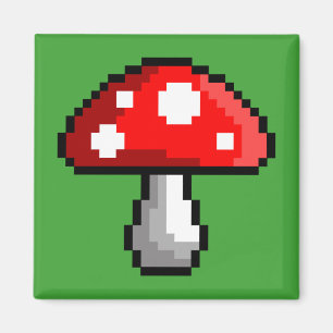 Aimant de champignon de pixel