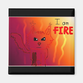 Aimant de chat de feu