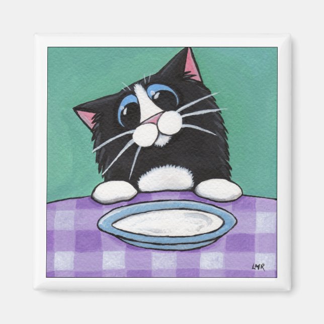 Aimant de chat de temps de lait (Devant)