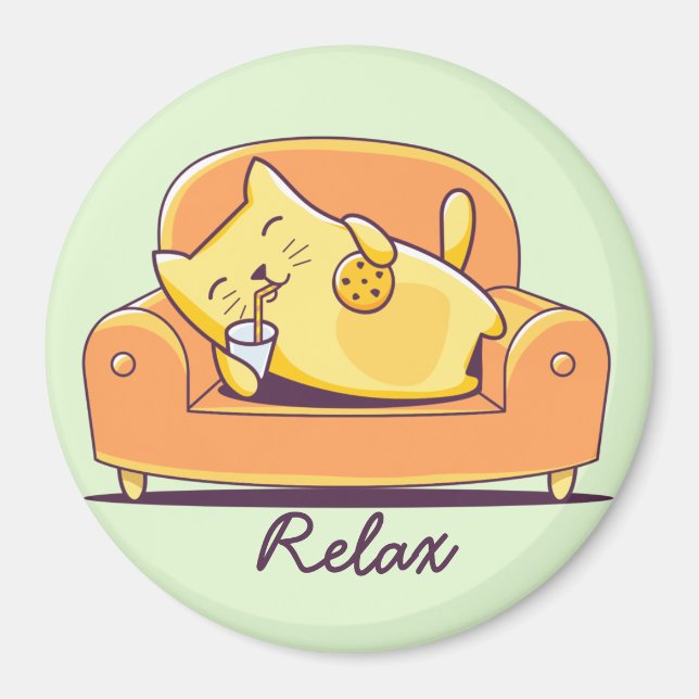 Aimant de chat mignon (Devant)