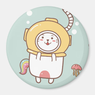 Aimant de chat Unicorne