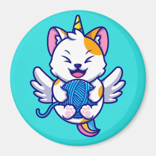 Aimant de chat Unicorne