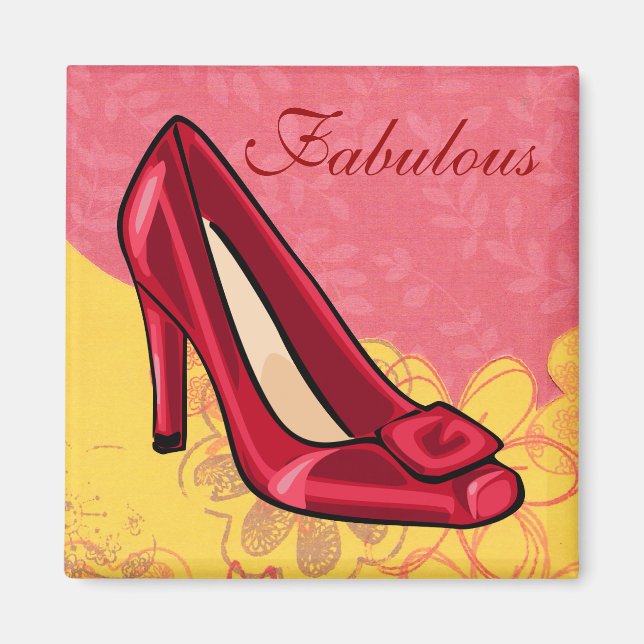 Aimant de chaussure rouge (Devant)