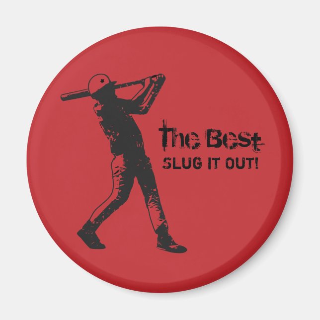 Aimant de citation de joueur de baseball Slugger (Devant)