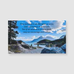 Aimant de citation de photo de chemin de montagne