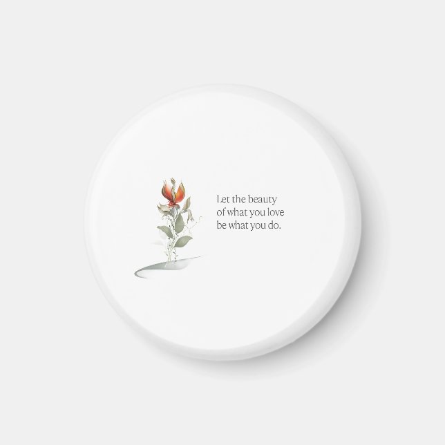 Aimant de citation florale délicat (Devant)