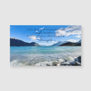 Aimant de citation inspirante de photo de lac de m