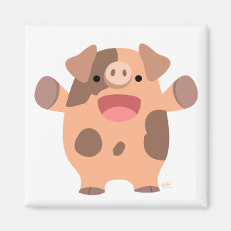 Aimant de cochon de dessin