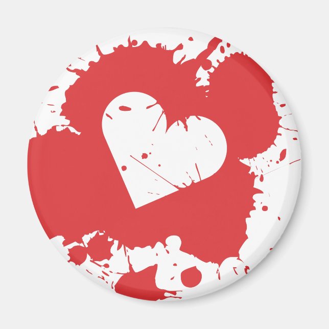 Aimant de coeur éclatant (Devant)