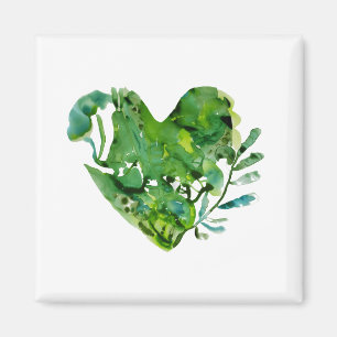aimant de coeur vert