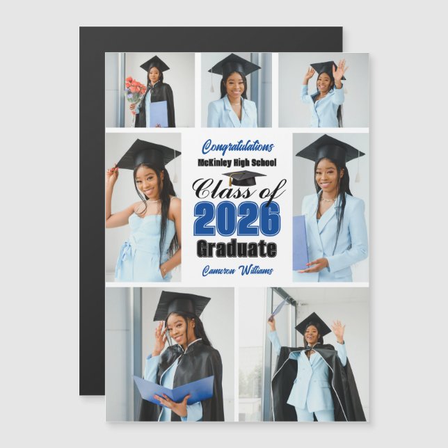 Aimant de Collage de Photos de la Promotion Bleue  (Devant / Derrière)