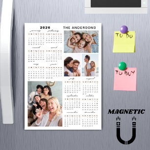 Aimant de collage photo calendrier année complète