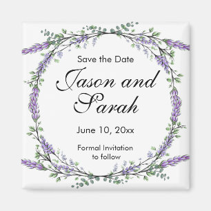 Aimant de collection d'aquarelle de lavande eucaly