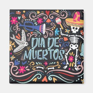 Aimant de Colorful Dia de los Muertos  