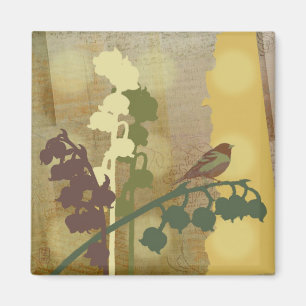 Aimant de conception d'oiseau de fleur de Bell