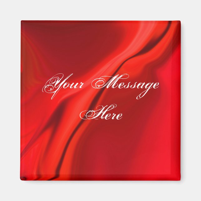 Aimant de conception rouge lisse (Devant)