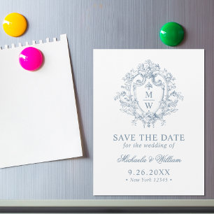 Aimant de conservation de date de mariage à monogr