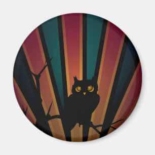 Aimant de coucher du soleil de hibou