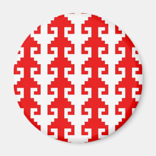 Aimant de "crochet" - rouge/blanc