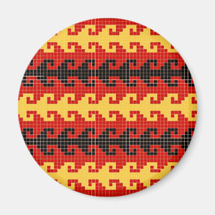 Aimant de "crochet" - rouge/jaune/noir
