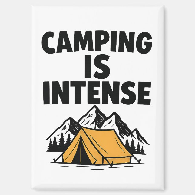 Aimant de cuisine Camping est intense (Recto)