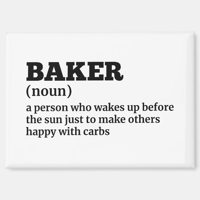 Aimant de cuisine de définition Baker (Recto)
