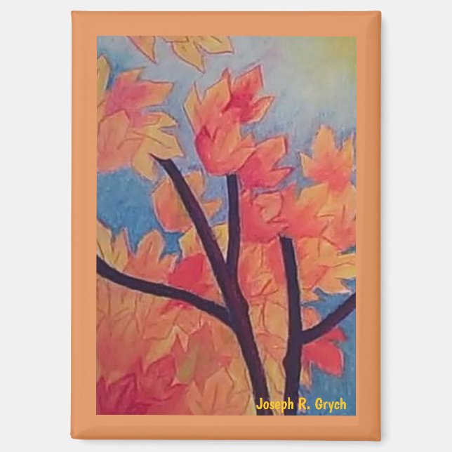 Aimant de cuisine Feuilles d'automne (Recto)