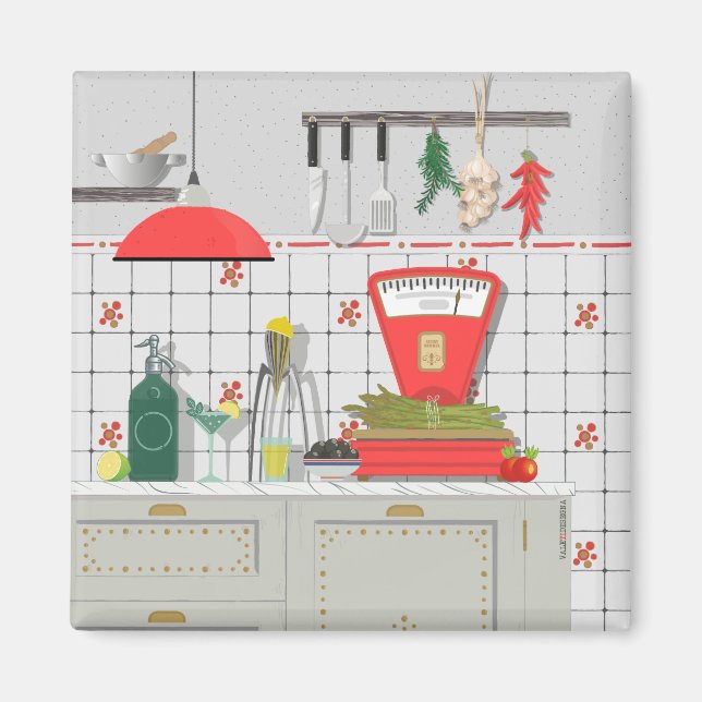 Aimant de cuisine italienne (Devant)