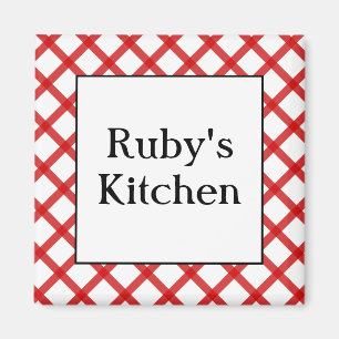 Aimant de cuisine personnalisé avec des carreaux r