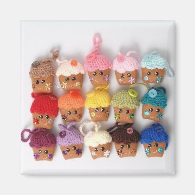 aimant de cupcake kawaii (Devant)