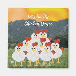 Aimant de danse de poulet drôle