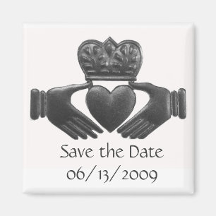 Aimant de date de sauvegarde Claddagh irlandais
