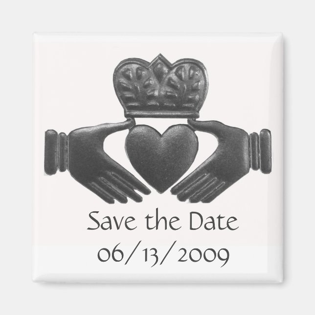 Aimant de date de sauvegarde Claddagh irlandais (Devant)
