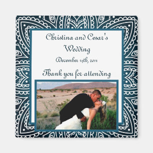 Aimant de déclaration 2"x2" Bleu marocain profond