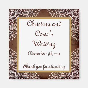 Aimant de déclaration 2"x2" marron marocain profon