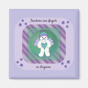 Aimant de déclaration d'ange de neige des enseigna