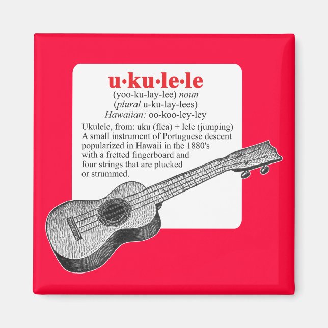 Aimant de définition Ukulele (Devant)