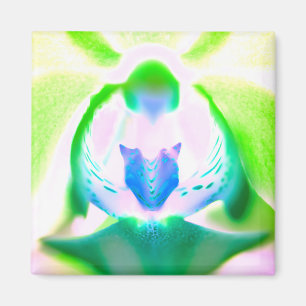 Aimant de design d'orchidée de couleurs vives