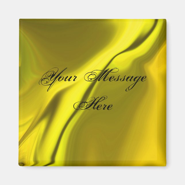 Aimant de design jaune lisse (Devant)