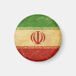 Aimant de design Vintage de drapeau de l'Iran