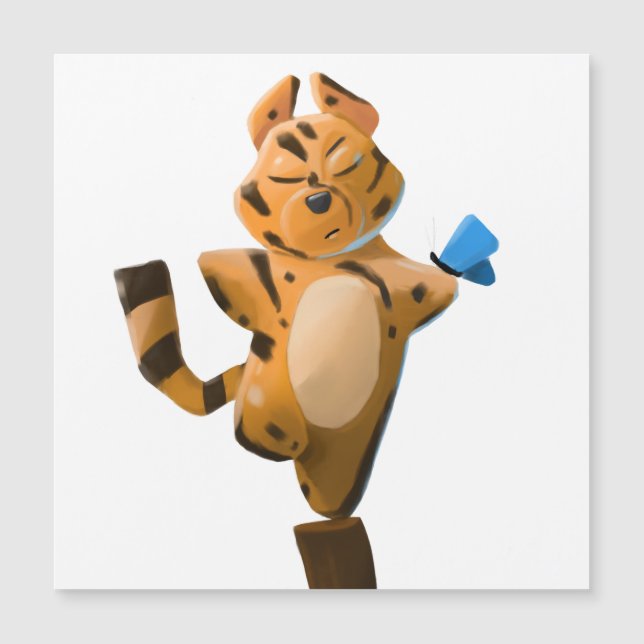 Aimant de dessin de l'année de tigre - Tigre Zodia (Devant)