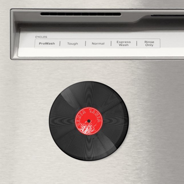 Aimant de disque vinyle rétro décoration musicale  (In Situ (Lave-vaisselle))