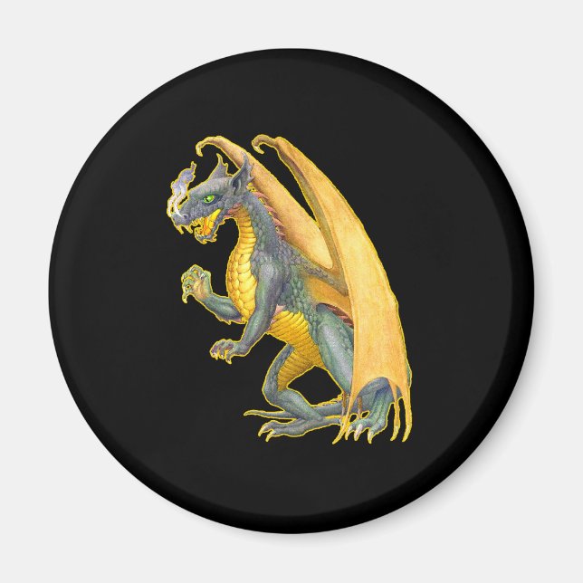 Aimant de dragon de respiration par le feu (Devant)